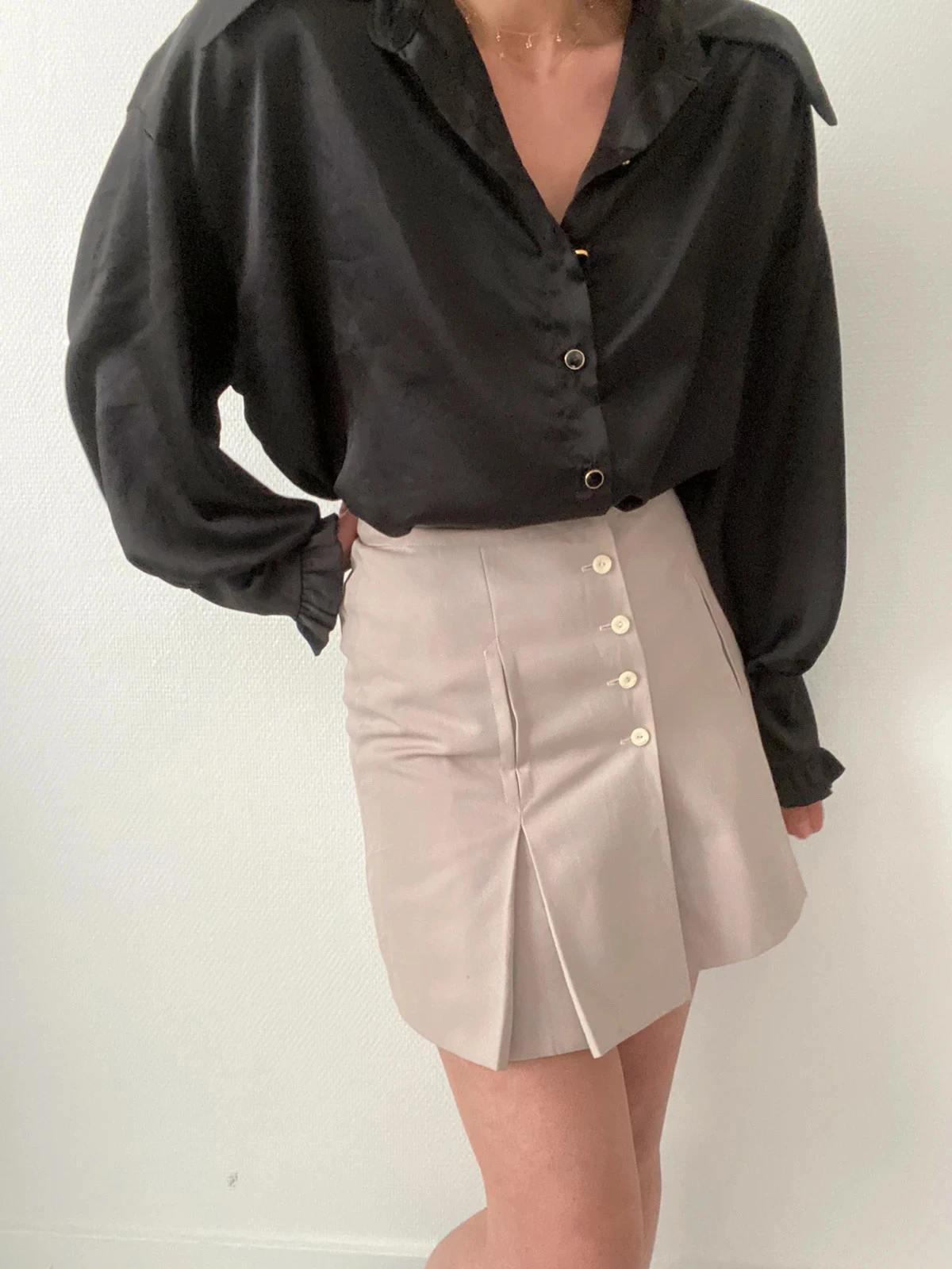 🌺 Vintage mini rok met knoopsluiting – photo 4